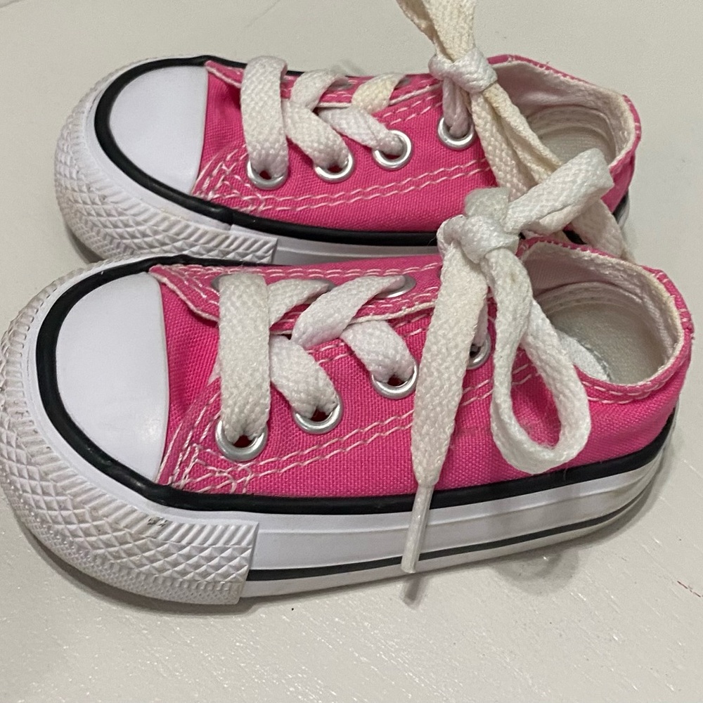 Converse Pink and White Kids Sneakers